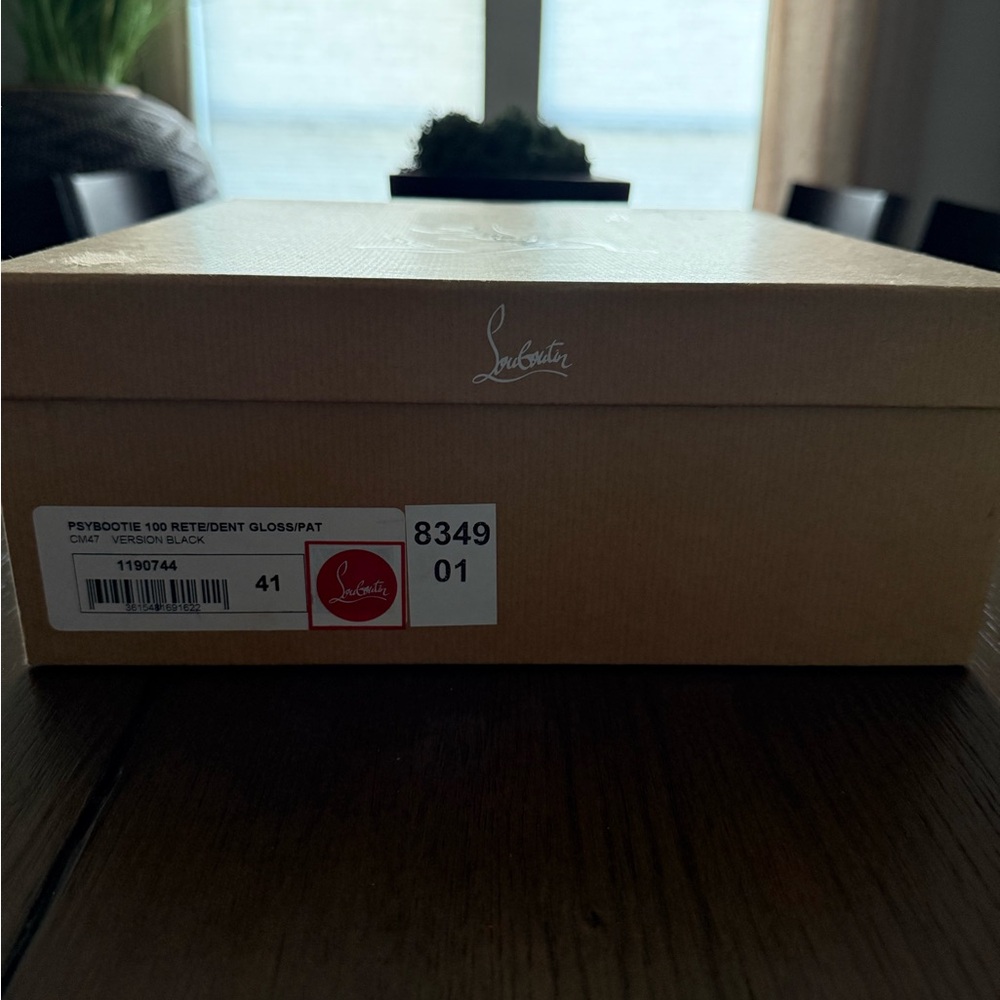 Christian Louboutin Black and Cream Lace Ankle Boots - Picture 7 of 7